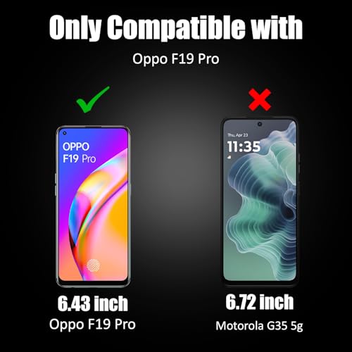 Image of AIBEX Tempered Glass for Oppo F19 / Oppo F19 Pro /Oppo F19 Pro Plus /Oppo F17 Pro| 9H Hardness | Anti-Glare & Anti-Fingerprint | Water Resistant | Edge-to-Edge Full Screen Protector | Bubble-Free