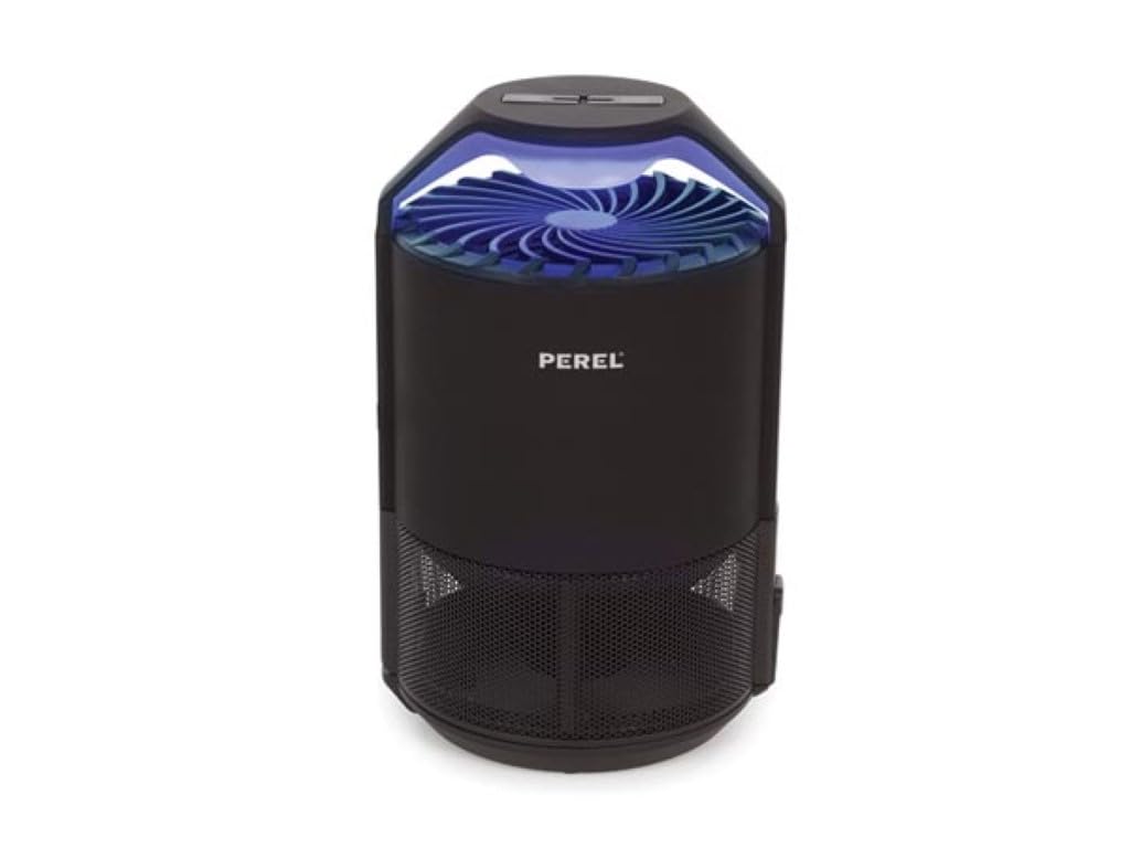 Perel LED-UV Insektenvernichter mit Ventilator, 50 m² Abdeckung, leiser Betrieb, USB-betrieben, kompaktes Gerät für den Innenbereich