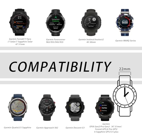 Correa de 22mm para Garmin Fenix y Forerunner silicona miniatura 3