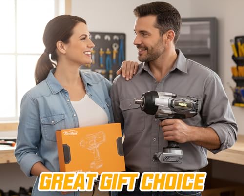 Image of Cordless Impact Wrench 3 /4 inch Compatible with Dewalt 20V Battery, 1850Ft-lbs(2500N.m) High Torque Impact Gun Heavy Duty, Brushless Electric Power Impact Driver with 4 Speed Modes & LED Work Light
