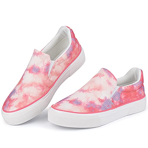 Image of JENN ARDOR Womens Slip On Sneakers Perforated /Quilted Casual Shoes Fashion Walking Flats