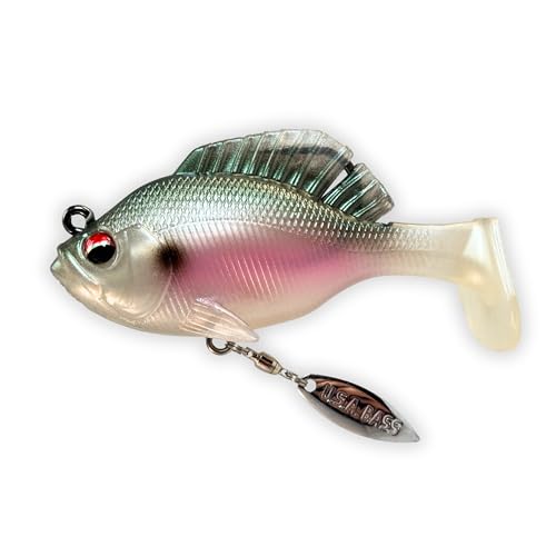 USA Bass Tackle - Bailarina vertida a mano - Señuelo de natación sin malas hierbas con plástico suave Bass-Tech y gancho Mega Jig de boca grande y lubina manchada de boca pequeña (3/4, molleja de EE. USA Bass Tackle - Bailarina vertida a mano - Señuelo de natación sin malas hierbas con plástico suave Bass-Tech y gancho Mega Jig de boca grande y lubina manchada de boca pequeña (3/4, molleja de EE.