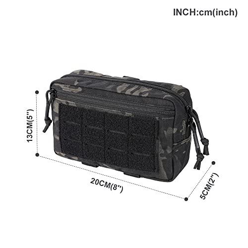 Excellent Elite Spanker Tactical Molle Admin Pouch For Tactical Vest Chest Waist Pack Utility Tool Pouch Tactical Edc Bag(Multicam Black) #TOP1