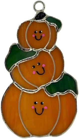 Glass Cover- Pumpkin Stack/Fall Decor
