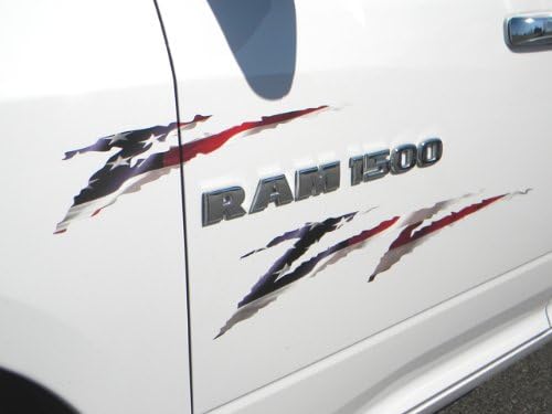 East Coast Vinyl Werkz Patriotic Ripped Stripe Decals - 4 Piece Set - American Flag