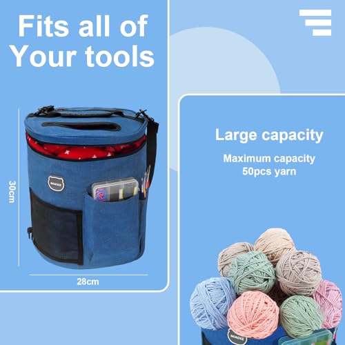 Image of 79Pc Crochet Kit, Crocheting Starter Kits with Waterproof Bag & Accessories