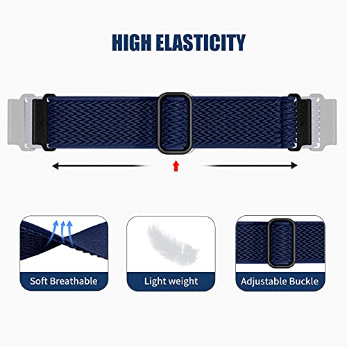 Image of Easuny 22mm Watch Bands Compatible for Samsung Galaxy Watch 3 45mm Band /Galaxy Watch 46mm /Gear S3 Frontier, Stretchy Adjustable Elastic Nylon Woven Loop Wristband for Men Women