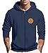 Produktbild Neverless® Zip Hoodie Herren Outdoor Motiv Bäume Sweatjacke mit Kapuze Logoprint Fashion Streetstyle Navy XS
