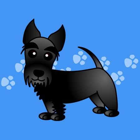 Miniatura 3 de 3dRose LSP _ _ _ _ _ _ _ _ _ _ 40870_ _ _ _ _ _ _ _ _ _ 6Cute Negro Scottie dibujos animados perro azul con cubierta de Pawprints Interruptor de luz