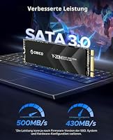 ORICO 4TB M.2 2280 SATA SSD, SATA III 6Gbps M2 SSD mit B+M Schlüssel, 500MB/s Internes Solid State Laufwerk für Desktop/Laptop - Y20M – Ansicht 3