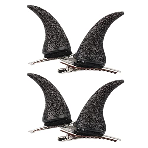 Barrette de Diable Glitters d'Halloween : lot de 4 pinces à cheveux pour déguisement