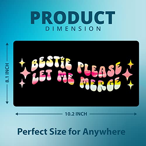 Gritkulture Bestie Please Let Me Merge Funny Meme Car Transfer Decals And Bumper Stickers For Cars, Trucks, Automobiles And Windows (Pink) #TOP3