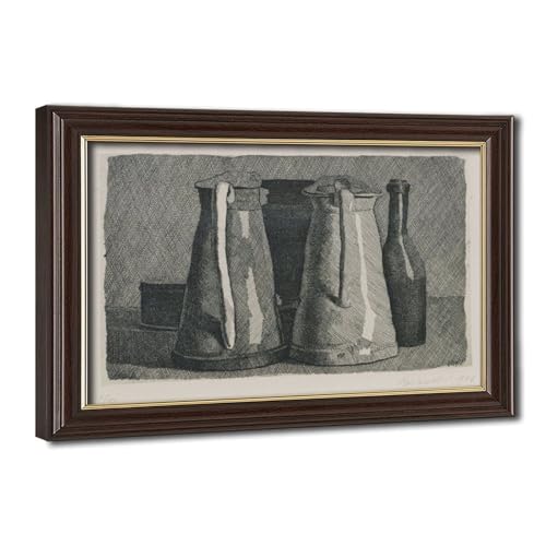 Décoration murale sans percer grande toile avec ce cadre suspendu Giorgio Morandi 20x30