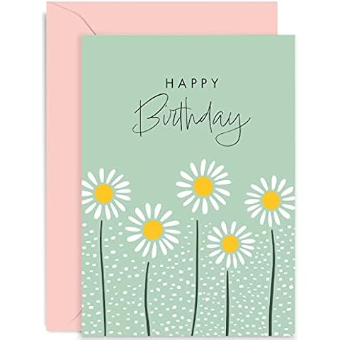 Old English Co. Daisy Flower Birthday Card Cover