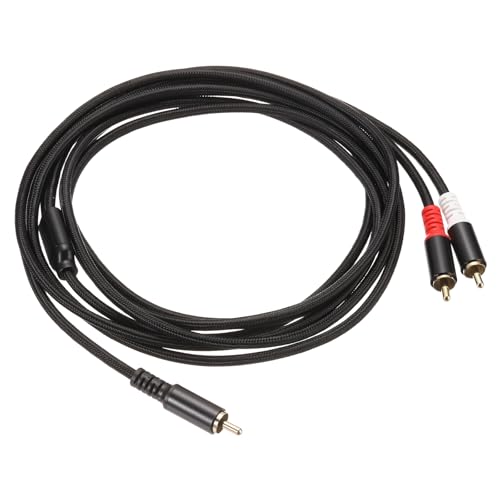 DMiotech RCA Y Cable 10ft, 1 RCA Male to 2 RCA Male Y Splitter Stereo Audio Subwoofer Cable for Home Theater, HDTV, Speakers, Hi-Fi Systems, Amplifiers