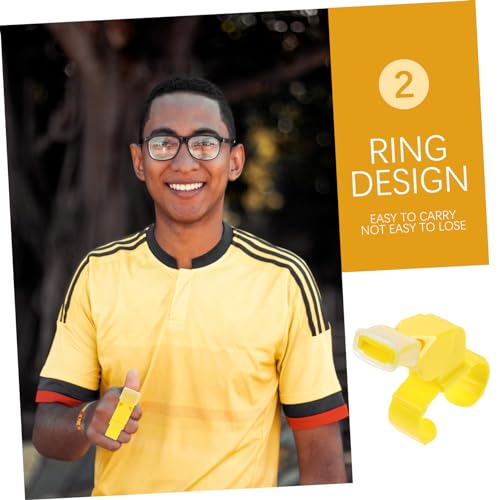 4 silbatos deportivos INOOMP anillo amarillo set miniatura 4