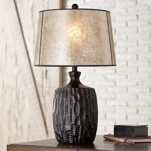 Lámpara de mesa Franklin Iron Works Kelly 25.5 pulg marrón
