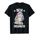 Ben Drankin 4th of July Benjamin Franklin Men Women USA Flag T-Shirt