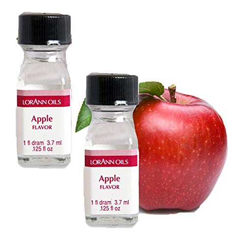 LorAnn Oils Apple SS Flavor, 1 dram bottle (.0125 fl oz - 3.7ml - 1 teaspoon) 2 pack