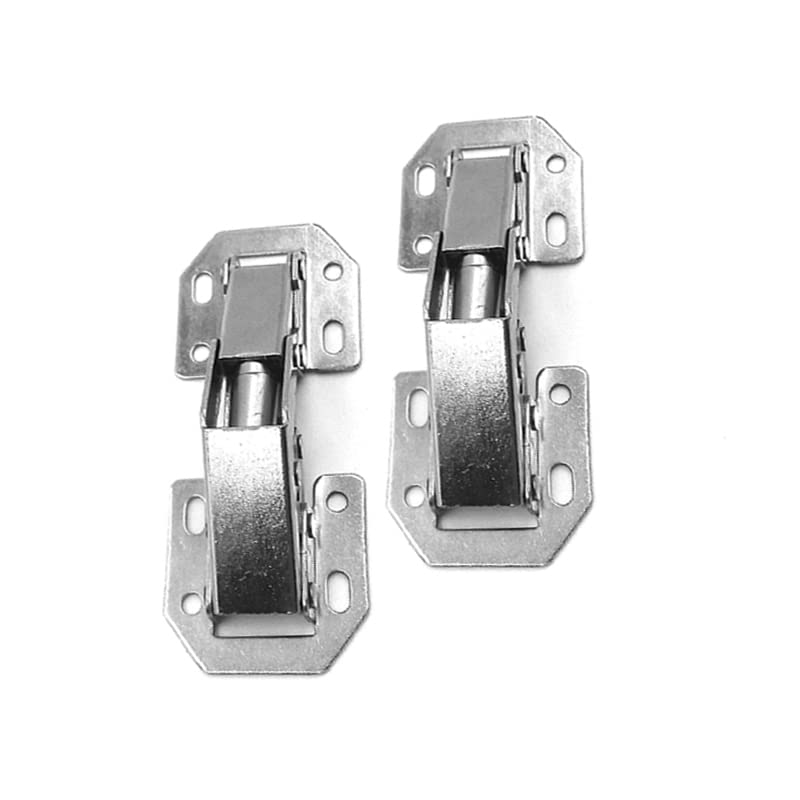 2 pcs Kitchen Cabinet Hinges Self Closing Face Mount Cupboard Door Hinge Cabinet Easy Mount Concealed Cabinet Hinges