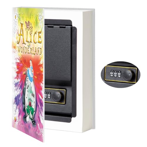 KASLVOX Alice in Wonderland Book Safe (Large, Combination Lock)