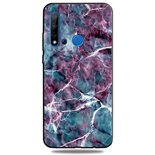 Transparent TPU Sparkle Bling Glitter Compatible with Huawei P20 Lite 2019 /Nova 5i,Ultra Thin Slim Clear Soft Funny Cute 3D Flower Cartoon Flexible Silicone Bumper Protective Back Cover