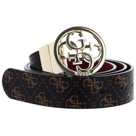 GUESS Women's Brown Faux Leather Belt Cover