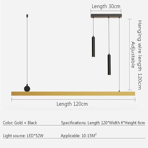 Luminaires suspendus à intensité variable avec hauteur réglable pour îlot - 4