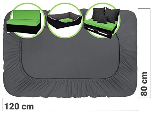 Emily´s Check Universal Spannbezug - Blickdicht - extra elastisch 1596.2325, ca. 80 x 120 cm, anthrazit