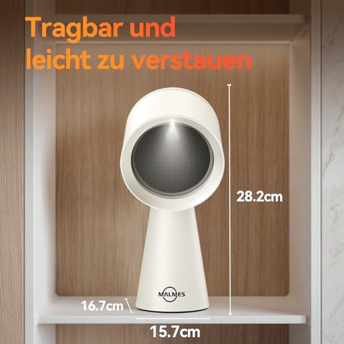MALMES Mini Dunstabzugshaube,Tragbare Abzugshaube mit 3 Geschwindigkeiten,Mobile Dunstabzugshaube mit Austauschbarem Filter für BBQ,Kochen,Hot Pot,Camping,Wohnmobil,Küche,Wohnung, Weiß