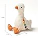 Itzy Ritzy Snuggles Plush Toy – Soft Stuffed Animal for Babies, Kids & Adults – Sensory Ribbons & Textured Fabrics for Tactile Play – Cozy & Cuddly Companion for Newborns & Up (Goose)