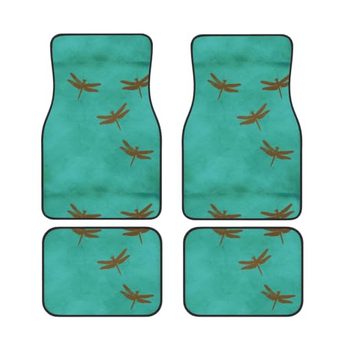 Alfombrillas de coche libélulas juego de 4 alfombrillas antideslizantes neopreno
