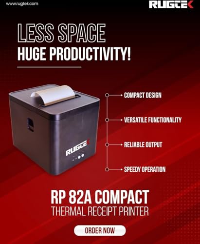 Image of Rugtek Rp 82 Compact UE Thermal Receipt Printer (USB+Enthernet)