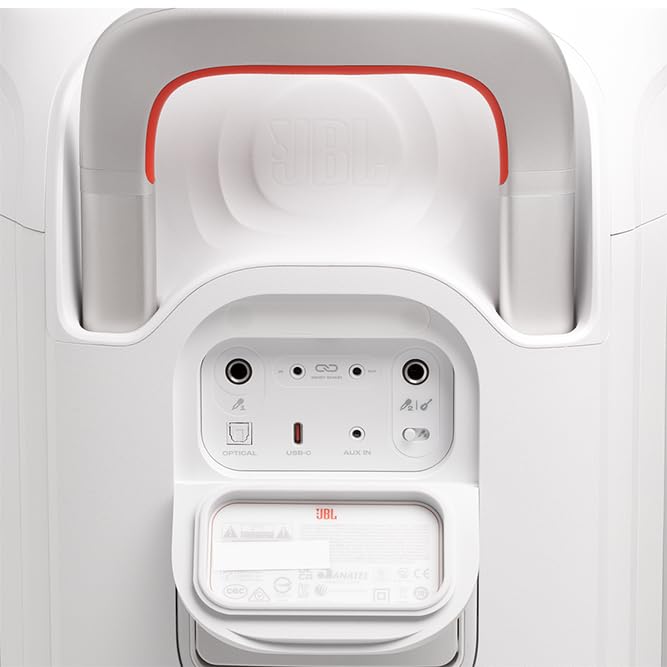 Image of JBL PartyBox 330 Portable Party Speaker Bundle with Wireless Microphone System (White)