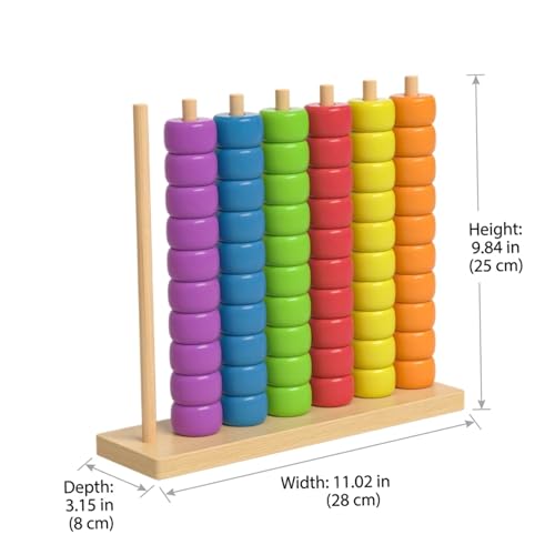 Juguetes de madera para clasificar colores juego de pilas Montessori 3