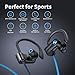 JOYWISE Wireless Headphones Bluetooth 5.3 Headphones with 16 Hours Playtime, Over-Ear Stereo Bass Earphones with Earhooks Headset, Sports Earbuds with Storage Bag for Running, Blue