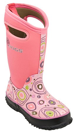 Image of Bogs Kids Classic Flower Stripes Winter Snow Boot