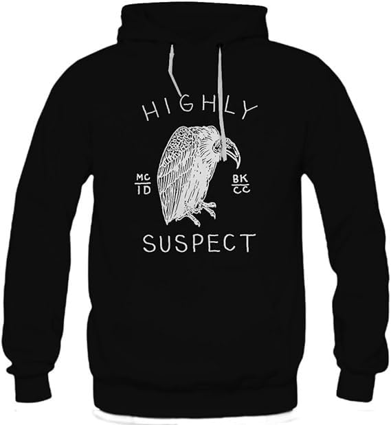Highly Susspect Print On Black Pullover Hoodie