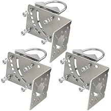 MOOKEERF Antenna Mast Clamp,3PCS Pole Mount Bracket with Double U-Bolts, Antenna Pole Mount Kits Starlink Mount for Outside Home Antenna Pole Holder Adjustable Angle