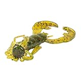 Strike King (RGBLCRW-18) Baby Luau Craw Fishing Lure, Skirted Soft Plastic Finesse Creature Bait, High Action Claws and Skirt, Patented Rage Flange, 3-Inches, 9-Pack, Watermelon Red Flake
