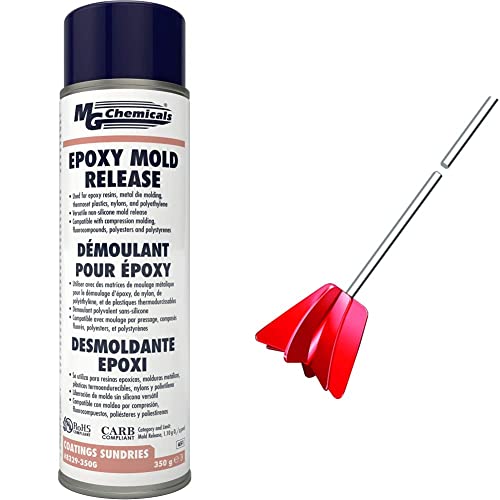 Mg Chemicals 8329-350G Non-Silicone Epoxy Mold Release, 12.3 Oz Aerosol & Allway Hm1 Helix Paint Mixer Drill Attachment For 1-Gallon Containers #TOP21