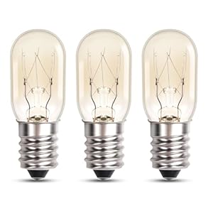 Blakapoo E14 Kühlschranklampe WarmWeiß 2700K, T20 E14 Backofenlampe 300 Grad, Salzlampenbirnen 220-240V Dimmbare Glühbirnen für Nähmaschine, Gefriertruhe, Mikrowellenofen, 3 Stück