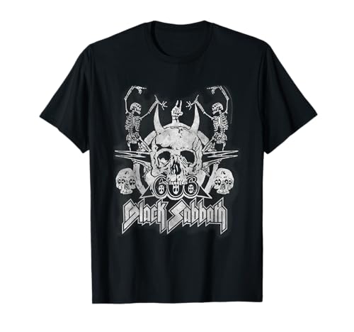 Black Sabbath Official Vintage Dancing Skeletons T-shirt T-Shirt