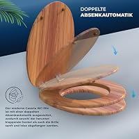 CASARIA WC Sitz mit doppelter Absenkautomatik Holz – Ansicht 4