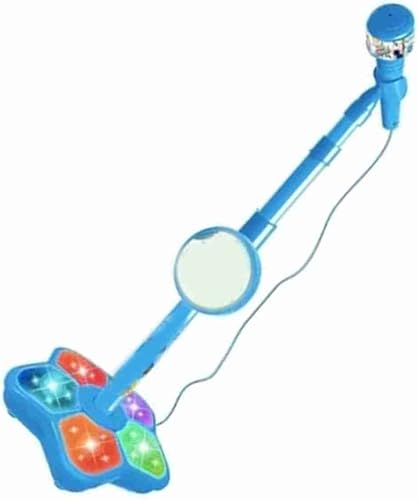 CHICIRIS Soporte de micrófono para niños pequeños con luz y soporte, fácil de transportar para actuaciones infantiles y reuniones familiares