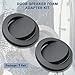 Fiegromech 6.5 Speaker Foam Ring,Self-Adhesive Car Speaker Foam Spacer Rings Enhancer,High Rebound Sponge Insulation Vehicle Door Speakers Baffle Pad Bass Rattles Blocker Kit 2PCS
