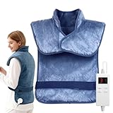 Back Heating Pad for Seniors, 24"x33" Wearable Heat Wrap with Weighted Design, 6-Level Heat & 4 Timer Settings, Soft and Safe for Pain Relief