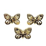 HAHIYO Butterfly Twist Purse Closure Turn Locks Clip Clasp Easy Install with Online Instructions Picture for Wallet Briefcase 1.93 Inch Length Metal Sturdy Gold 3 Sets with Washers