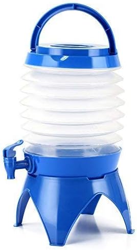 5.5 Liter Camping Water Can with Tap Portable Picnic Hiking Camping Water Tank Storage Container for Travelling Camper Collapsible Water Dispenser Barrel with Faucet (1Pcs)