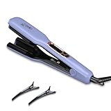 JINRI Hair Iron, Hair Brush, Pumped-Up Volume, Adjustable Temp, 360 ° Tail Rotation, Lasting Volume, for Short Or Thin Hair, Dual Voltage (100-240V), Volumizing Hair Iron, Purple, 1.25 inch